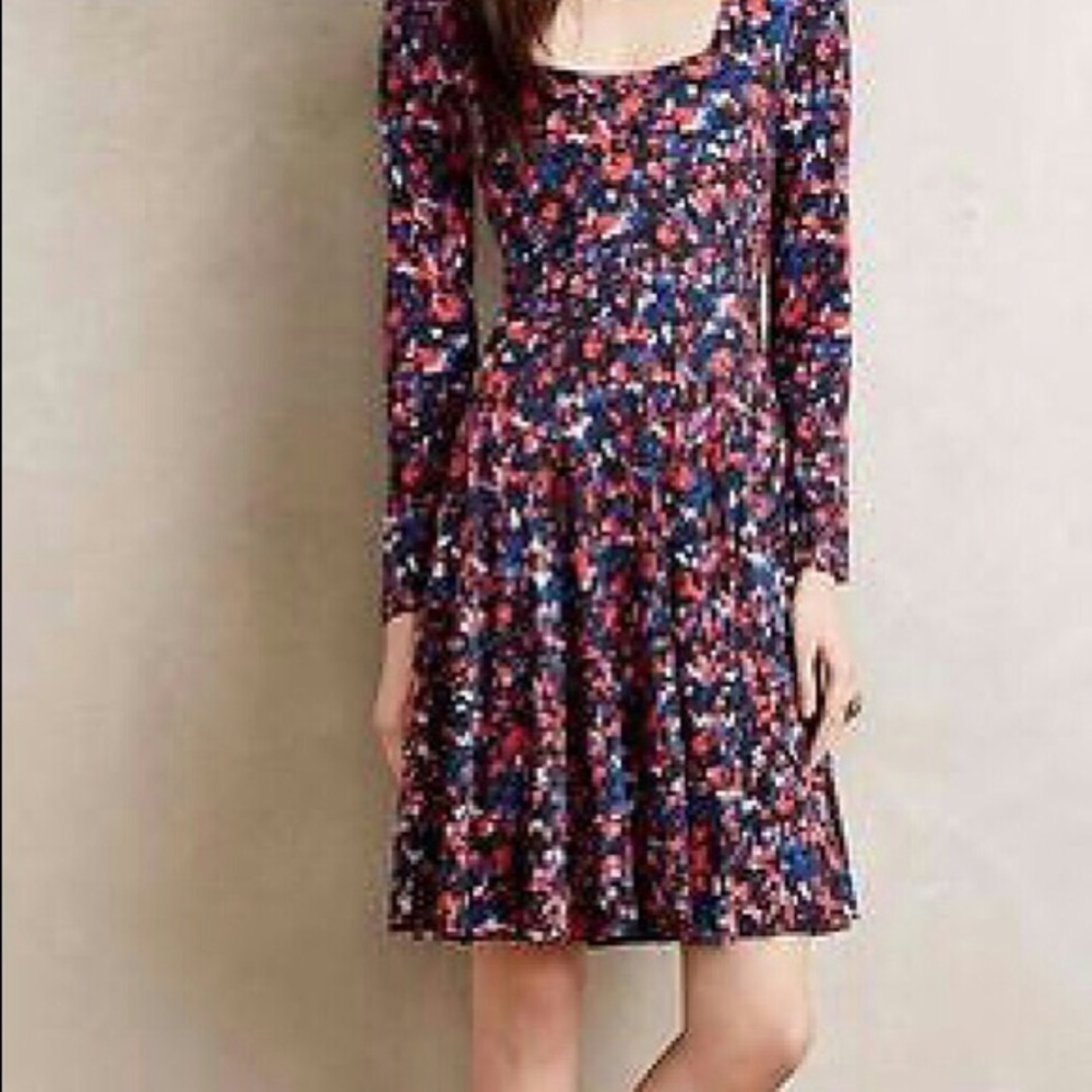 Anthropologie long sleeve dress. Super flattering
